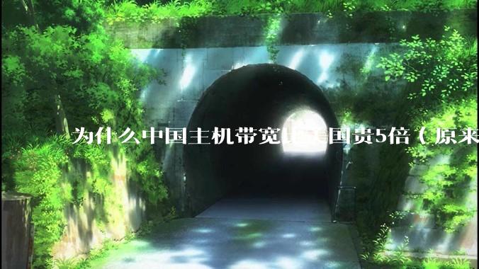 为什么中国主机带宽比美国贵5倍（原来错误的10000倍），比如阿里云？